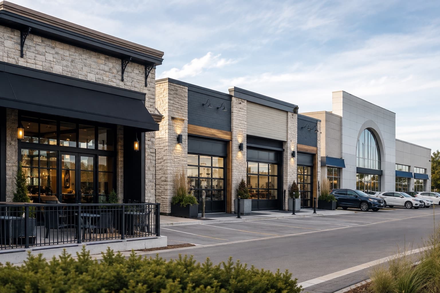 A coordinated group of distinct Canadian commercial locations